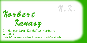 norbert kanasz business card